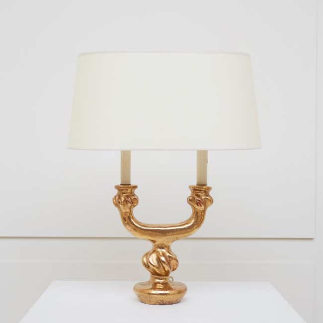 Denise Gatard, lampe émaillée doré