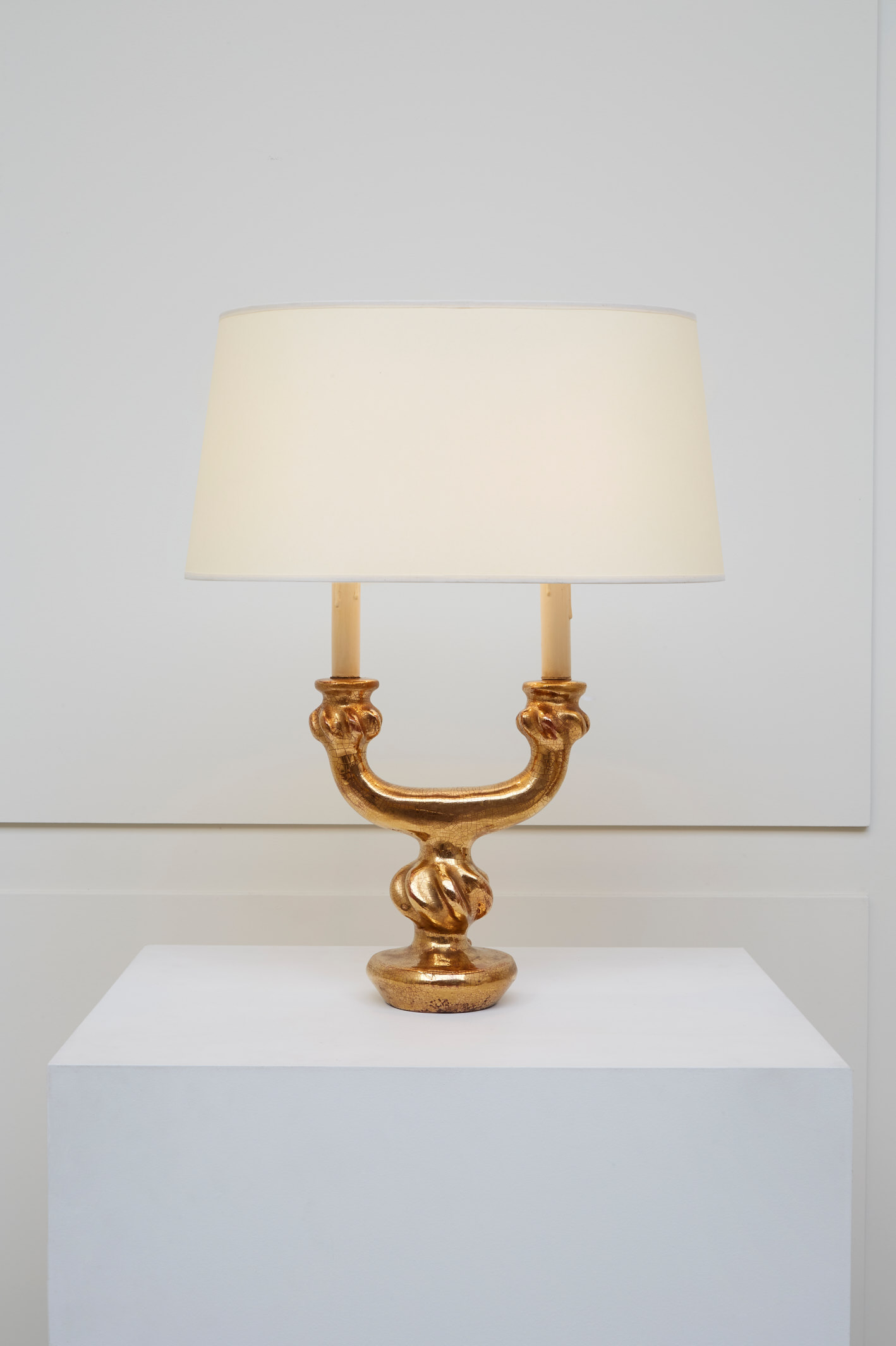 Denise Gatard, lampe émaillée doré, vue 02