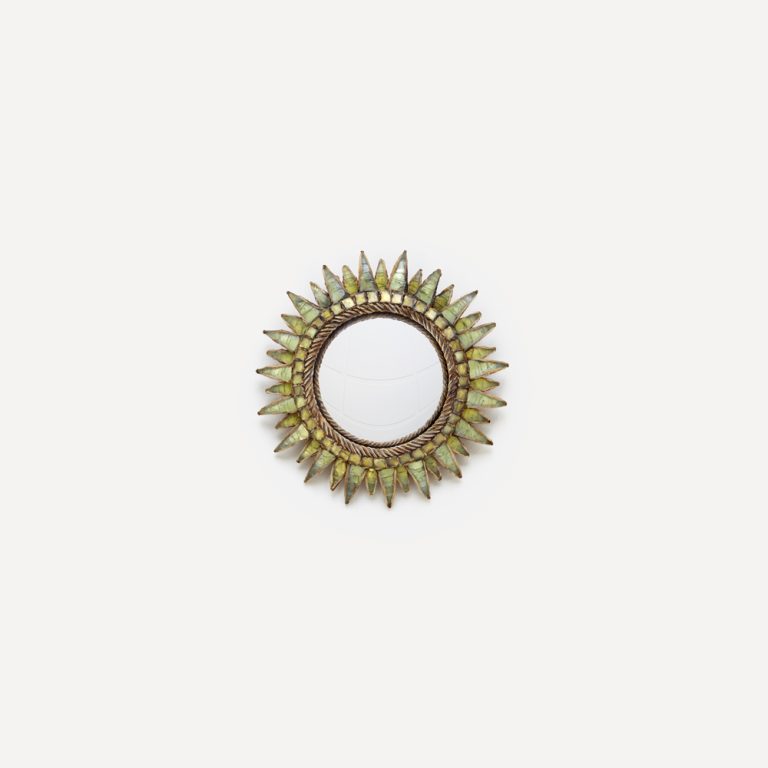 Line Vautrin, Green “Soleil à pointes n°1” mirror