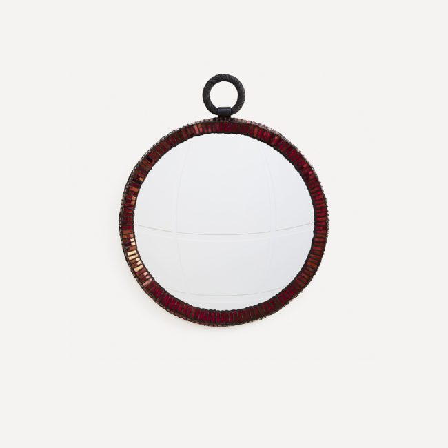 Line Vautrin, red “Montre” mirror